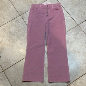 Tyler Boe Mauve Pink Wide Leg Corduroy Pants 6 Jeans